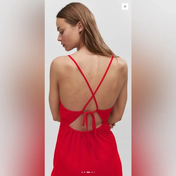 MANGO RUCHED MIDI DRESS - Picture 3 of 5